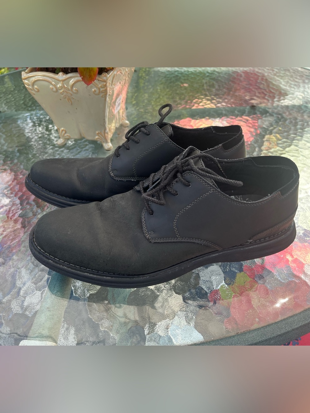 Stacy Adams Ashby Black Nubuck Plain Toe Oxford Sneakers Men’s 11.5M